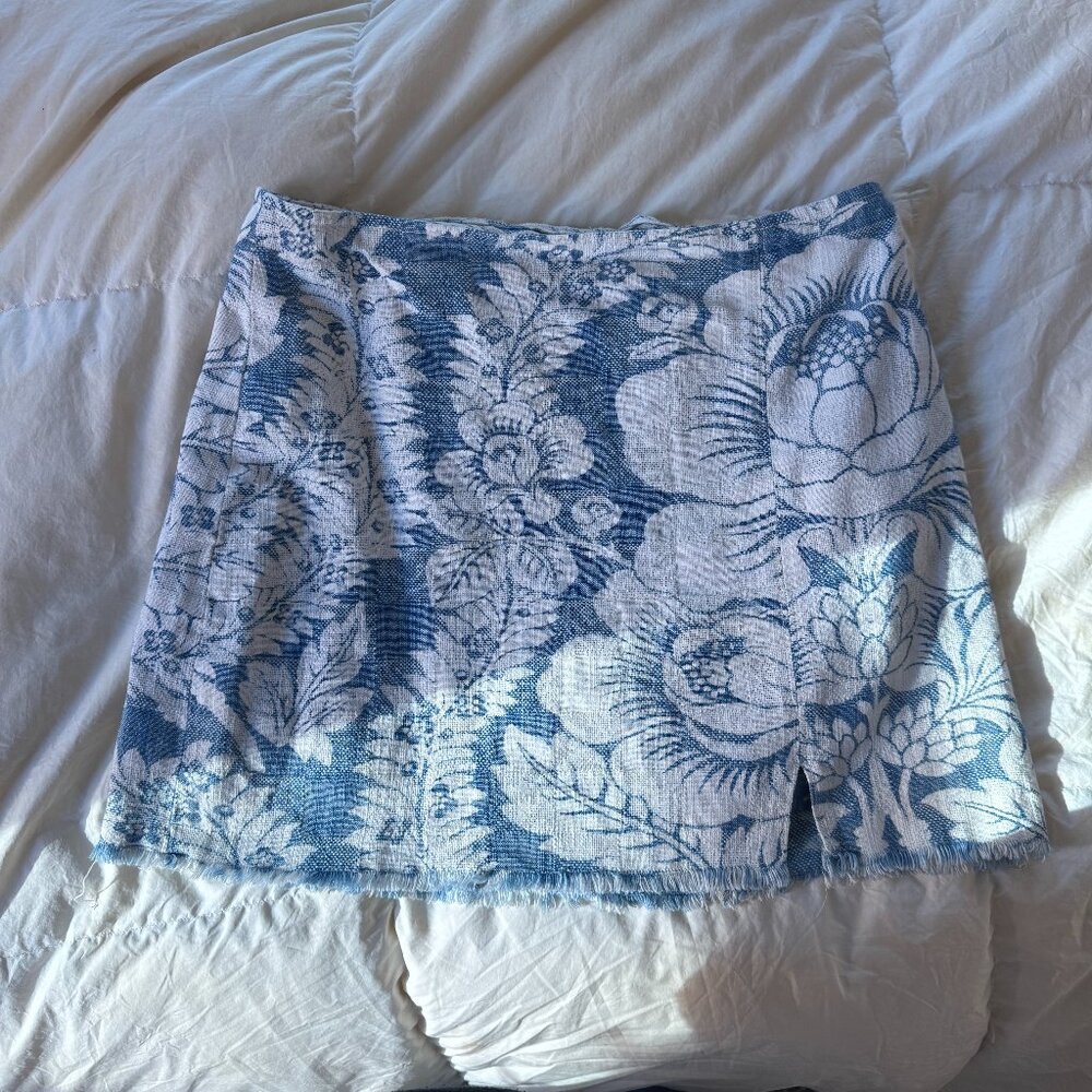 Urban Outfitters Floral Skirt - Blue & White
